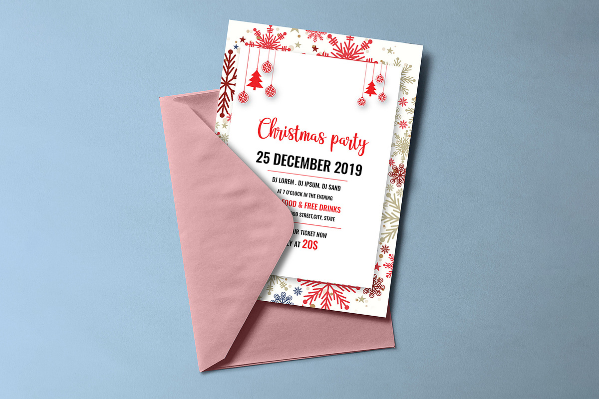 10 Christmas invitation templates, an Invitation Template by Andit themes (Photo 5 of 13)