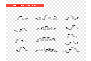 Silver confetti celebration. Ribbon, an Illustration by Modern vector