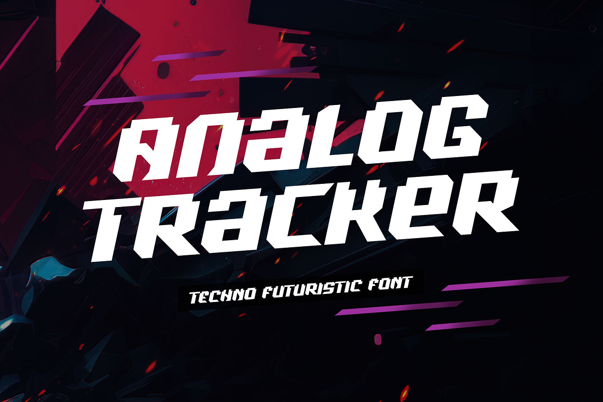 Analog Tracker - Techno Futuristic, a Font by Novitype (Photo 1 of 14)