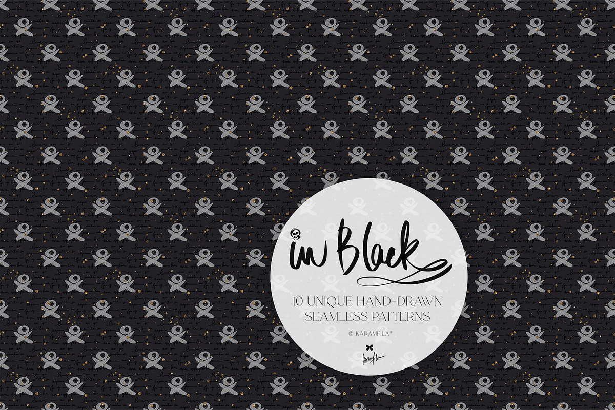 Gothic School Nerd Girl Patterns, a Pattern Graphic by KaramfilaS (Photo 12 of 17)