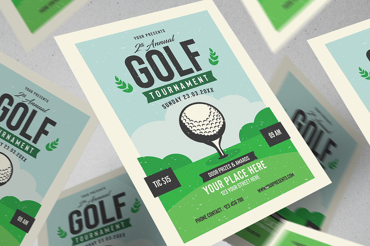 Golf Tournament Flyer, a Flyer Template by lilyshop (Photo 2 of 2)