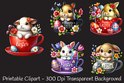 Easter bunny clipart bundle, Easter, an Illustration by RobertsArt (Thumbnail 4 of 7)