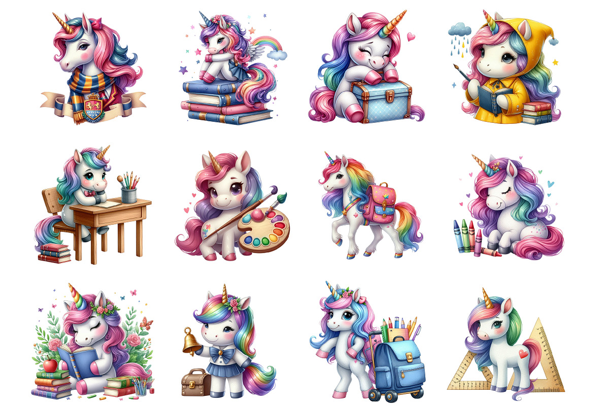 School Unicorn, an Illustration by Design Market (Photo 3 of 4)