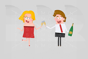 Couple  toasting with champagne