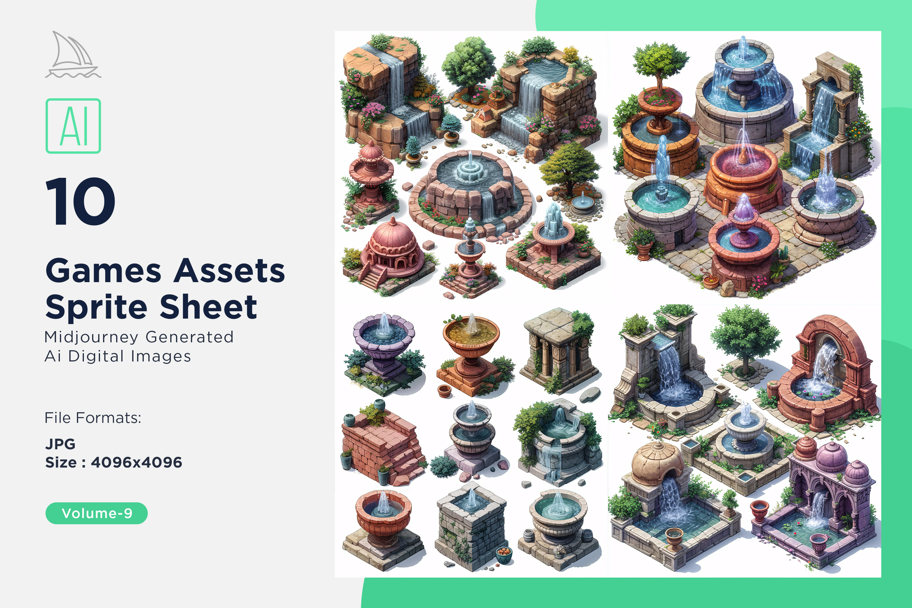 Games Assets Sprite Sheet on White, a Technology Photo by shahsoft