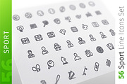 Sport Line Icons Set, an Outline Icon by Voysla's Shop (Thumbnail 1 of 4)