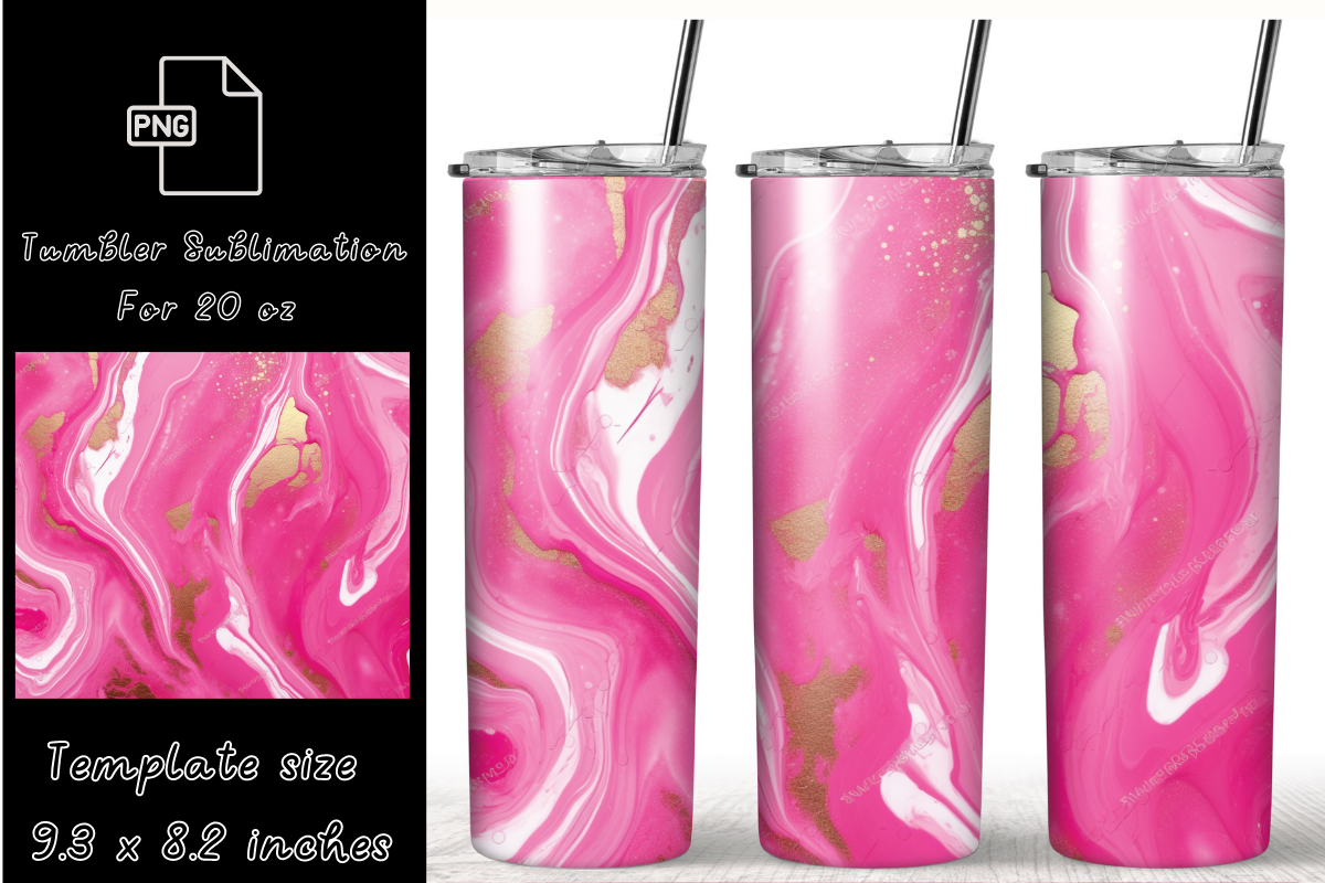 Pink Glitter 20 oz skinny tumbler, a Print Template by SindyPrintDesign (Photo 3 of 7)