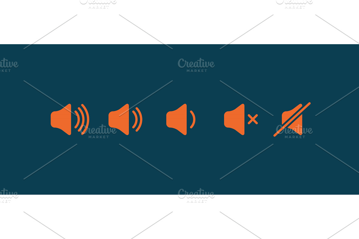 Sound volume flat icon, an Object Illustration by Vector Creator