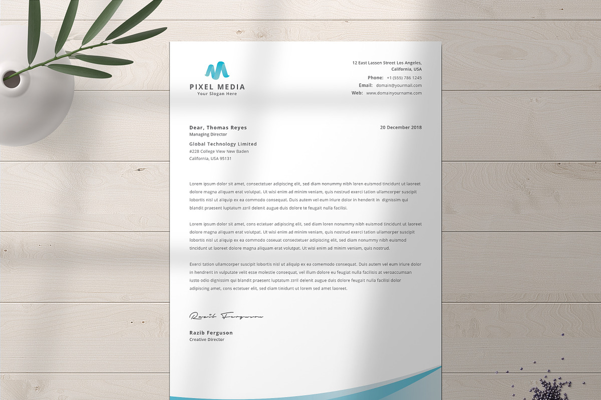 Letterhead, a Stationery Template by TelaTemplates (Photo 4 of 8)