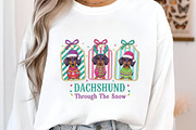 Dachshund Through the Snow,Christmas, an Illustration by designcity5 (Thumbnail 3 of 8)