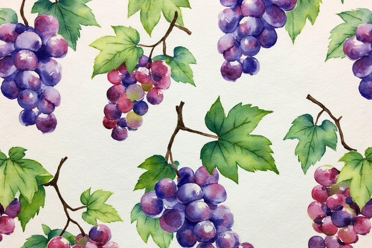 Seamless Pattern Grapes, a Pattern Graphic by PLUM&FIGS (Photo 5 of 5)