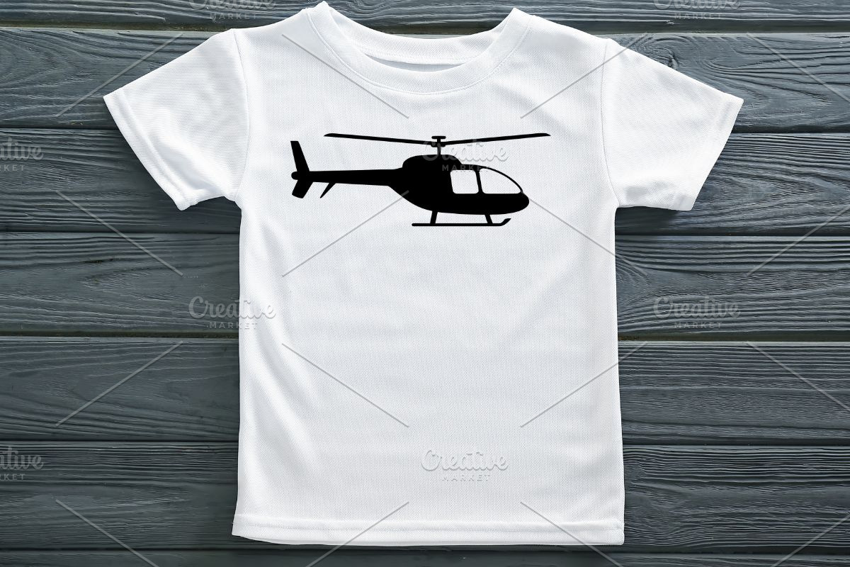 Helicopter Silhouette SVG, a Transportation Illustration by newminddesign (Photo 7 of 10)