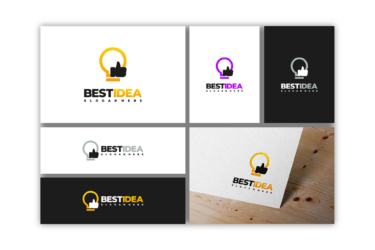 Set of Best Idea logo designs, a Branding & Logo Template by Lucky Creative (Photo 4 of 5)