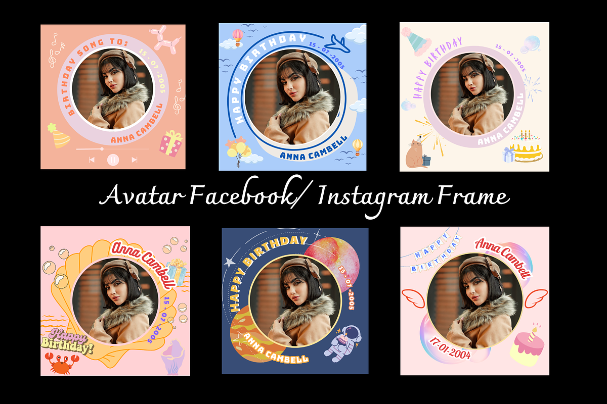 Editable Avatar Frame Canva Template, a Design Template by Sparklingdesign4 (Photo 2 of 2)
