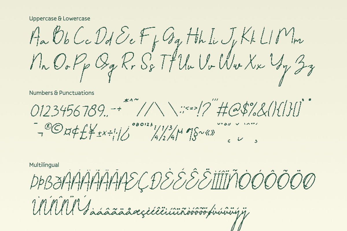 CS Galysia Pixel, a Script Font by Craft Supply Co. (Photo 8 of 8)