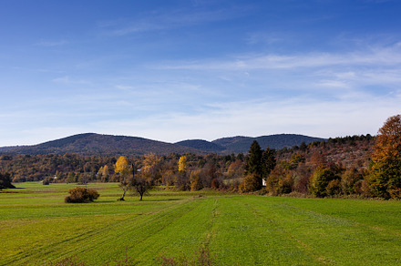 Peaceful Slovenian countryside on a sunny autumn day, a Nature Photo by Bepslabor