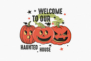 Vintage Halloween Sublimation Bundle, a Work Illustration by CreationArt (Thumbnail 8 of 12)