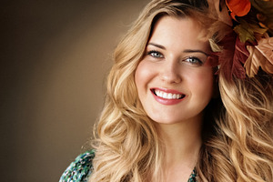 Beautiful young blonde woman with blue eyes smiling, showcasing, a Person Photo by Studio ANNA