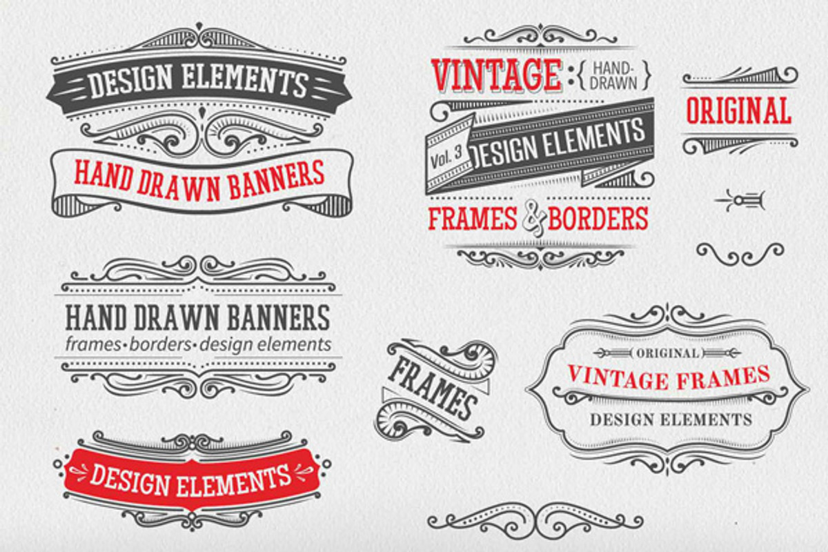 Set of vintage frames, a Decorative Illustration by ARSCOR (Photo 4 of 5)