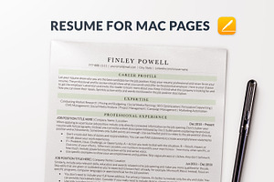 Modern ATS Resume Template Mac Pages