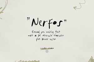 Nerfos Font, a Handwritten Font by vuuuds