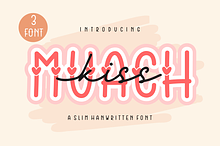 Kiss Muach | 3 font with love