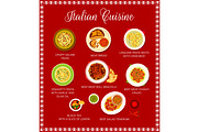 Italian cuisine menu page, a Food Illustration by Vector Tradition (Thumbnail 1 of 3)