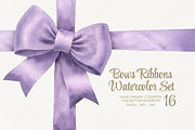 Bows Ribbons Watercolor Set, a Decorative Illustration by YarovaArt (Thumbnail 1 of 7)