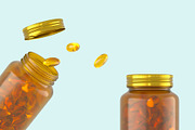 Fish Oil Bottle Mockup, a Packaging Mockup by Adstart (Thumbnail 4 of 5)