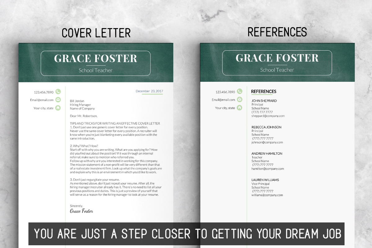 Teacher Resume Template / Teacher CV, a Resume Template by LevelUpResume (Photo 5 of 5)