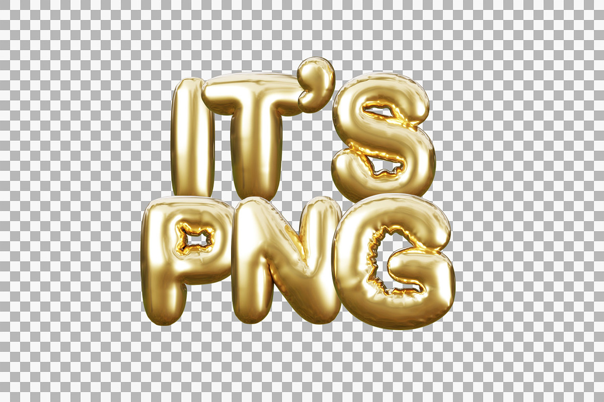 3d Golden&Chrome Inflated Letters, a Graphic by Letters-Shmetters (Photo 4 of 9)