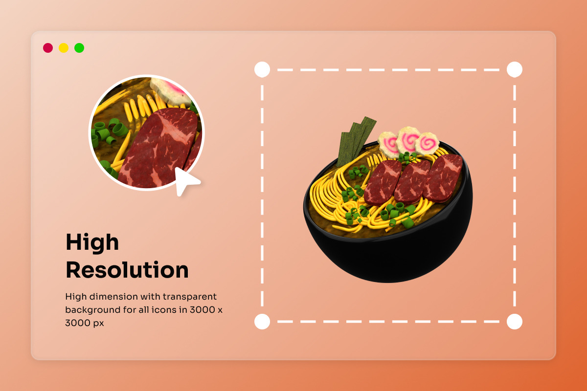 Japanese Culinary 3D Icon Pack, a Food Illustration by twinstd (Photo 3 of 6)