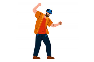 Aggressive man arguing and raising, a Person Illustration by pikepicture