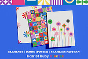 Colorful Geometric Shapes + Patterns, a Pattern Graphic by Harriet Ruby Creates (Thumbnail 2 of 9)