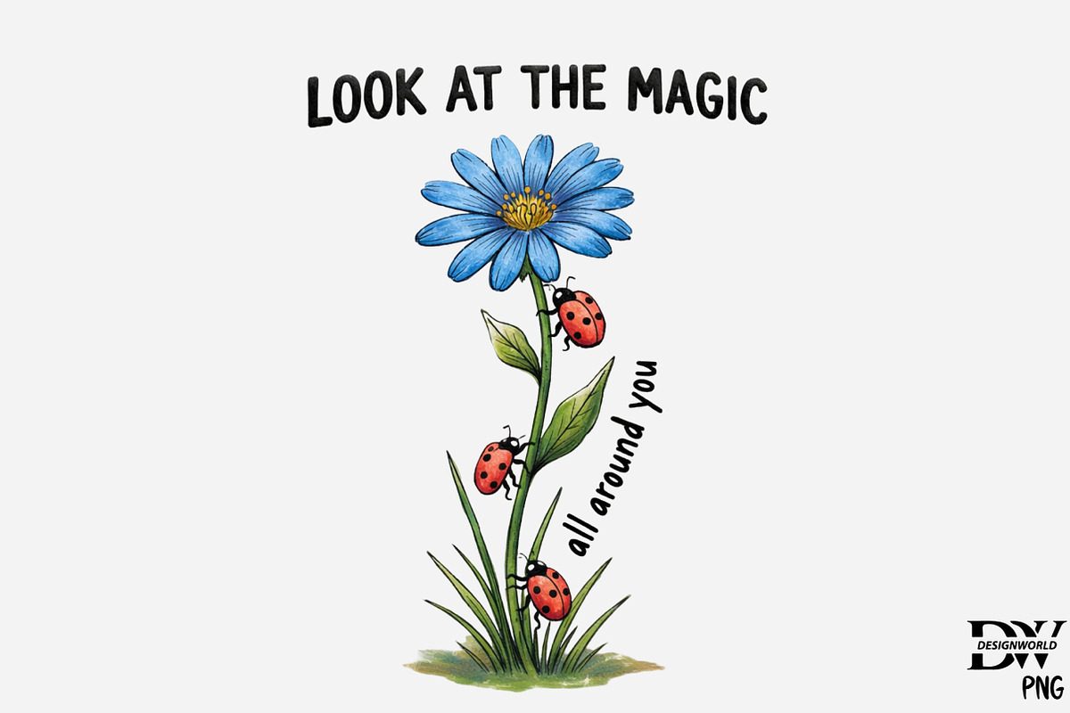 Spring Quote Ladybug png, an Illustration by Designworld (Photo 1 of 5)