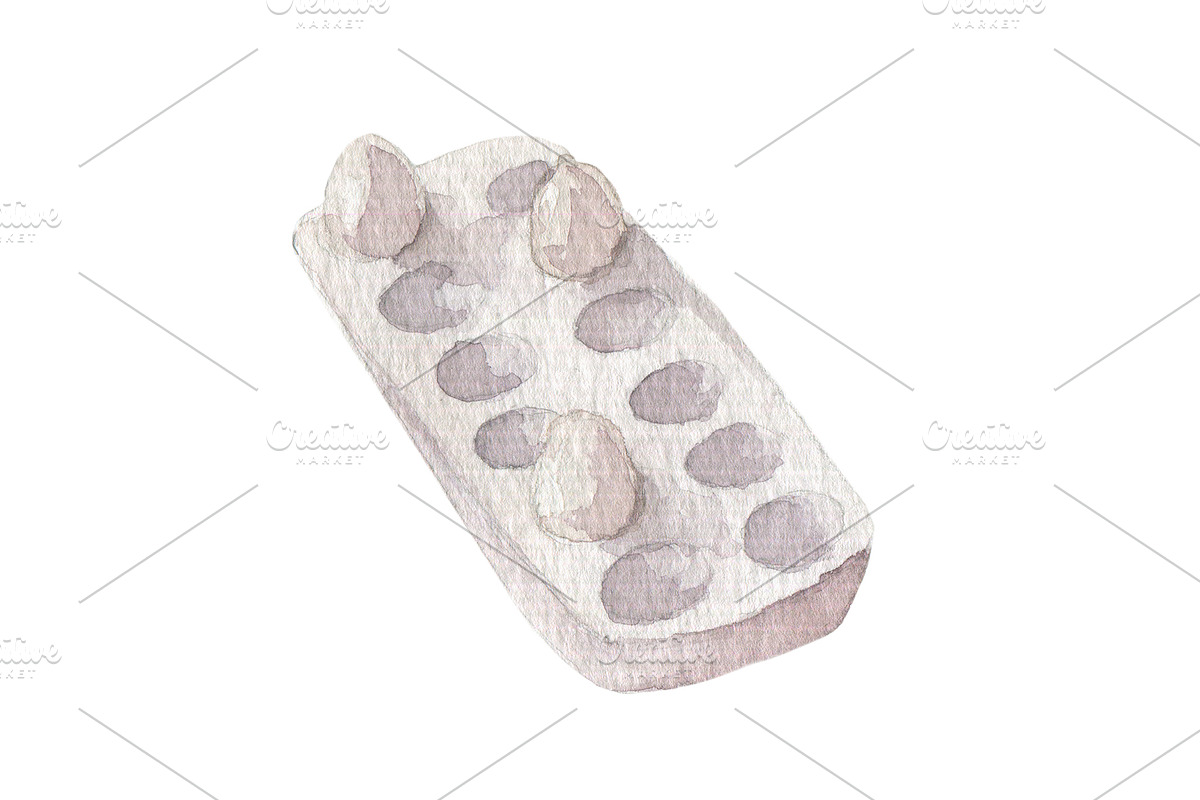 Kitchenware set in watercolor, an Illustration by My watercolor shop (Photo 2 of 7)