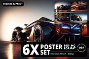 Supercar in the City Illustration, a Wallpaper Graphic by Other Side Art (Thumbnail 1 of 8)