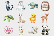 Watercolor Animal Clipart, a Seasonal Illustration by Design Market (Thumbnail 3 of 5)