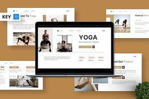 Yoga - Sport Keynote, a Presentation Template by Deepslide Studio