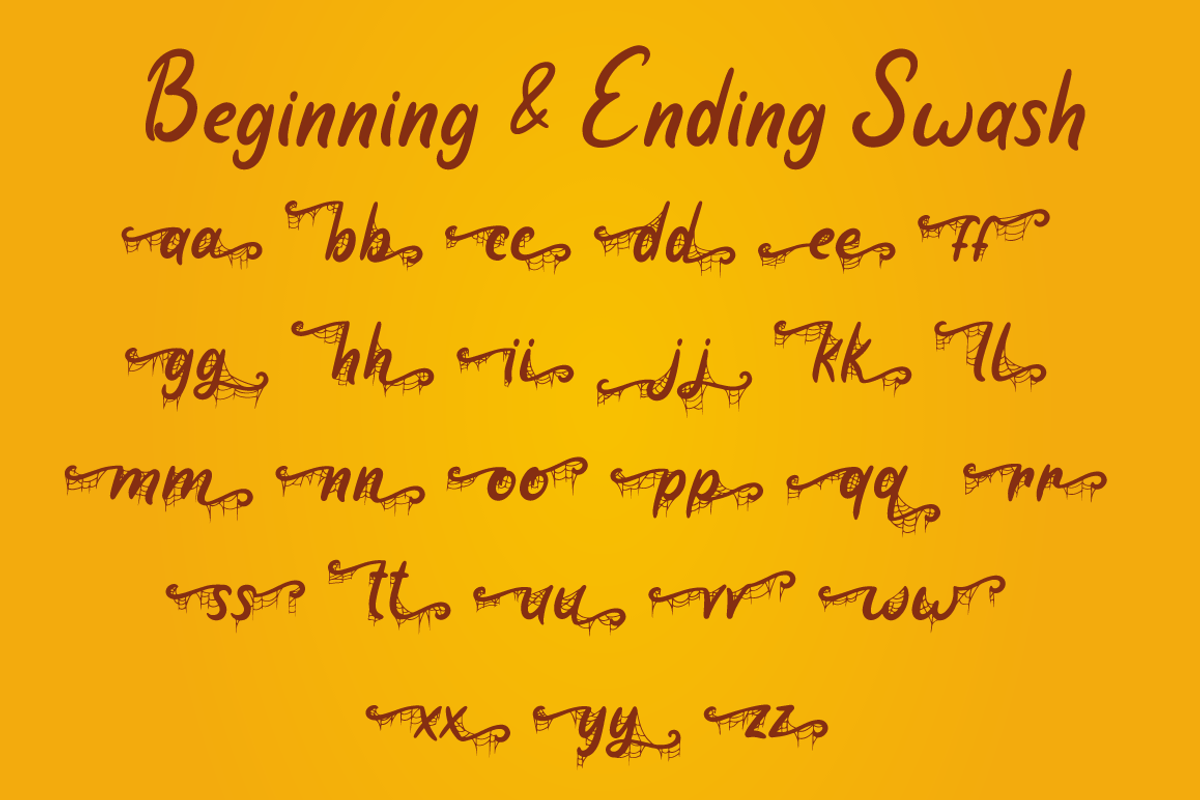 Pumpkin Web, a Script Font by Attype (Photo 9 of 9)