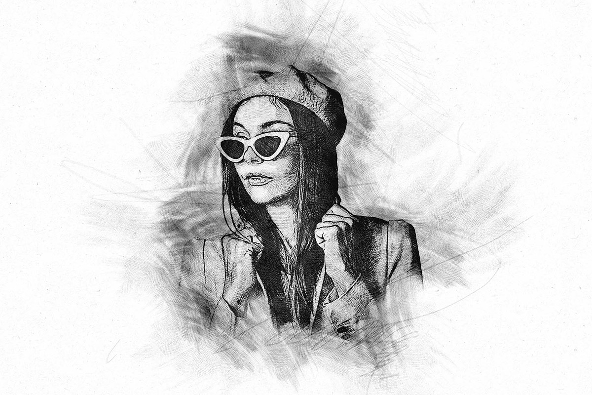 Sketch Drawing Photoshop Action, an Action Add-On by MRI STUDIO (Photo 4 of 12)