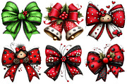 Christmas Bow Clipart Bundle, an Illustration by Pixels.Craft (Thumbnail 6 of 6)