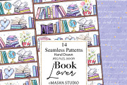 Book Lover Seamless Paper Pack, a Pattern Graphic by Masha  Studio (Thumbnail 6 of 9)