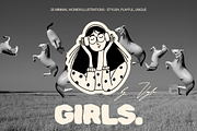 GIRLS: Hand-Drawn Woman Line Art, a Person Illustration by Veyla (Thumbnail 1 of 8)