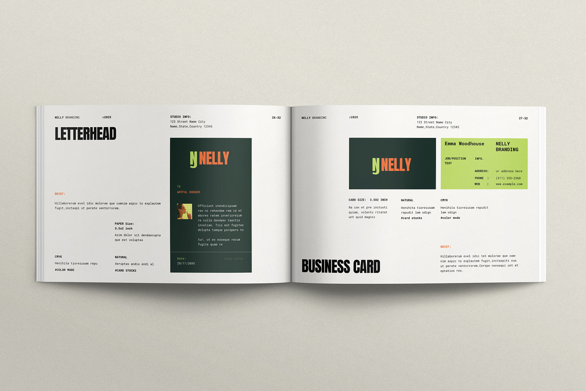 Brand Identity Guidelines Landscape, a Brochure Template by E-Type (Photo 10 of 12)