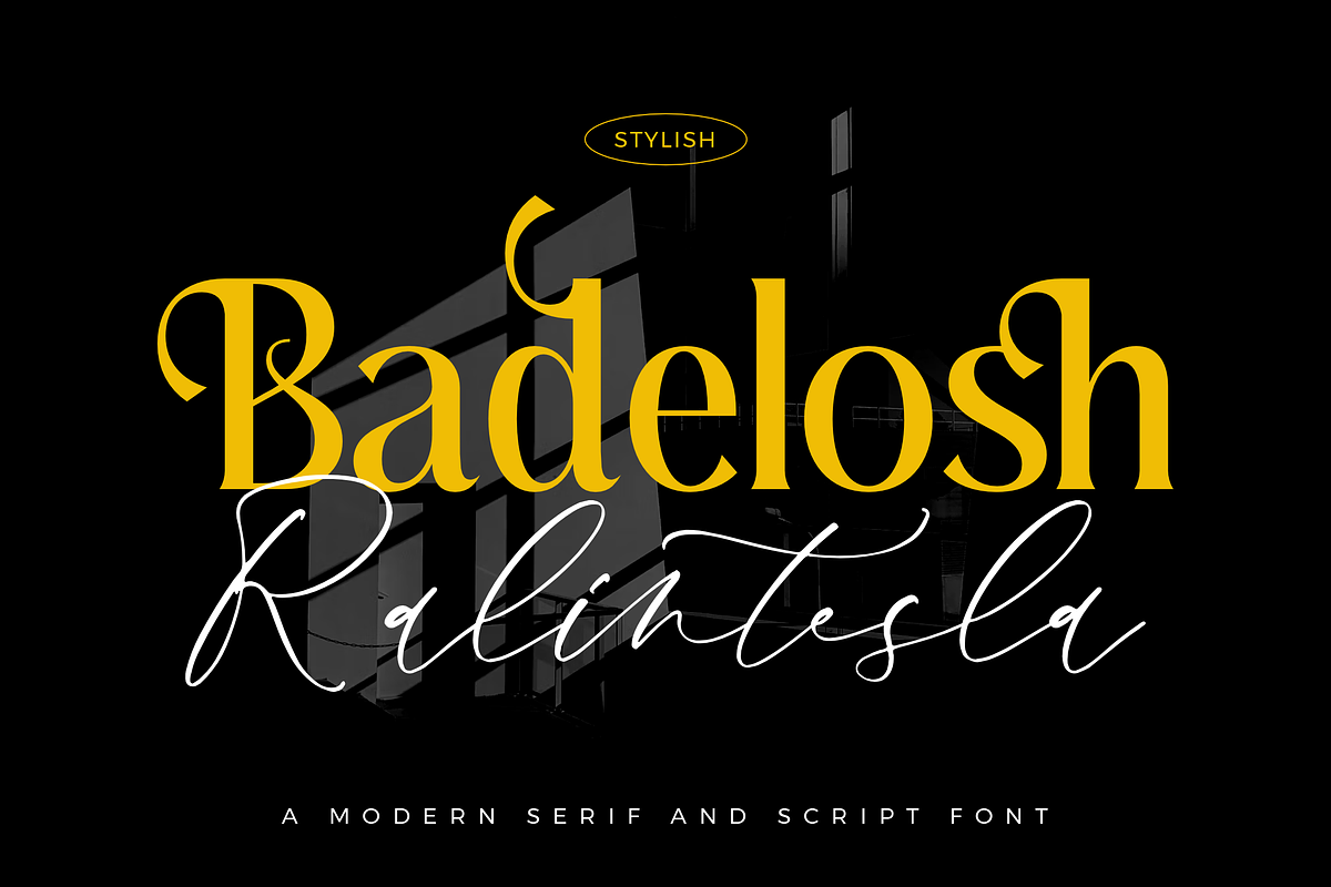 Badelosh Ralintesla Modern Font Duo, a Serif Font by Storytype Studio (Photo 1 of 15)