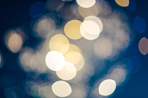 City Lights (Gold Bokeh)