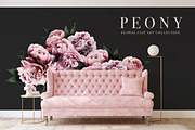 Peony Floral Clip Art, an Object Graphic by Eclectic Anthology (Thumbnail 2 of 17)