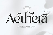 Aethera Modern Stylish Serif Font, a Serif Font by Morand Union (Thumbnail 1 of 7)