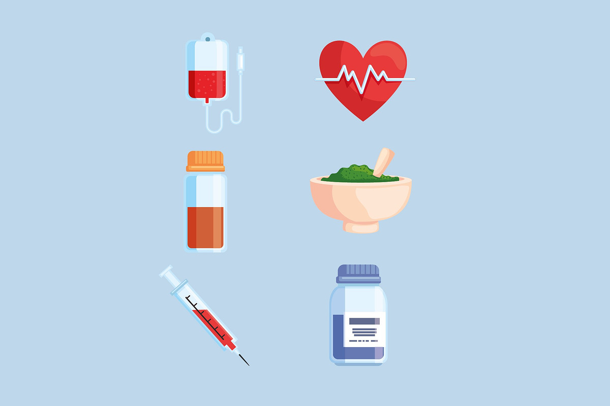 Pharmacy Illustration Set, a Healthcare Illustration by studiogstock (Photo 2 of 3)